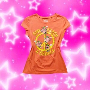 2000s Justice Give Peach a Change tee
